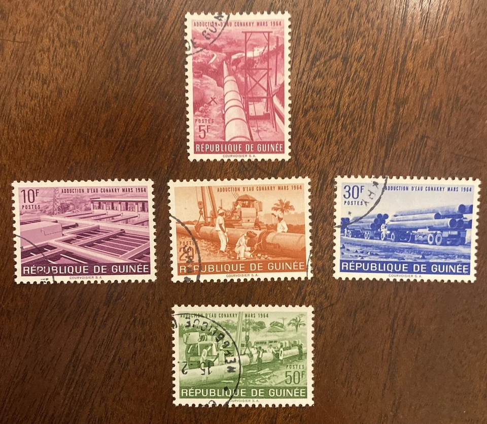 Guinea: SC # 328-332. Complete used set of 5. Issued 1964. Lot# 02-02171 - Image 1 of 1