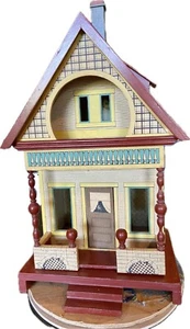 Tom Coggin's 1982 Reproduction Bliss Keyhole 19"H Dollhouse, Vintage Doll House - Picture 1 of 8