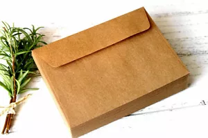 C6 Recycled Brown Kraft Envelopes for Wedding Party Cards- Australian Made - Picture 1 of 17