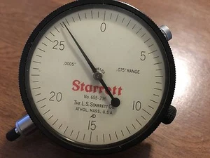 STARRETT NO.655-236J DIAL INDICATOR .075 IN RANGE .0005 GRADS 0-30 DIAL GROUP3:) - Picture 1 of 6