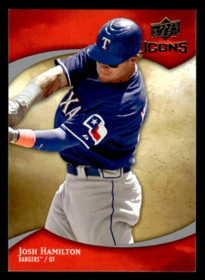 Tarjeta 2009 Upper Deck Icons #65 Josh Hamilton Texas Rangers Foto 1 de 2