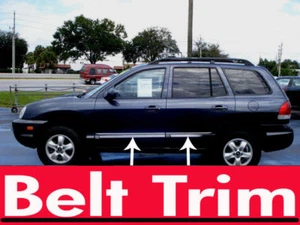ForSANTA FE CHROME SIDE BELT TRIM DOOR MOLDING 2001 2002 2003 2004 2005 2006 - Foto 1 di 1