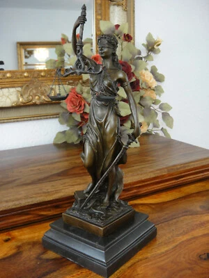 Bronce Mármol Justicia Estatua Diosa Antigüedad Justicia Justicia Noble Figura Escultura