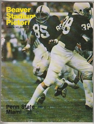October 29, 1977 Penn State vs Miami College Football Program---Ottis Anderson - Image 1 of 2
