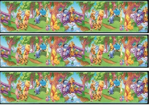 Tortenband Geburtstag Oblate - Fondant  Winnie Pooh & Freunde P5 - Bild 1 von 1