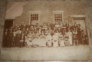 Antik um 1890 Kabinett Karte Foto Millbury MA Mill Workers Group Bild S&D - Bild 1 von 9