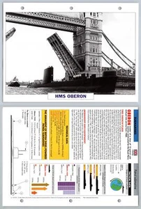 HMS Oberon - 1959 - Submarines - Atlas Warships Maxi Card - Picture 1 of 1
