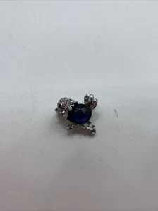 NWT Carolee pin silver tone blue stone bird .5" V4 - Picture 1 of 6
