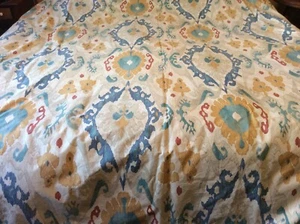 POTTERY BARN Sarina IKAT Bio Bettbezug Mehrfarbig Full QUEEN Boho RAR - Bild 1 von 9
