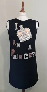 Dolce & Gabbana Dress Women's Black I Am A Princess Crystal Shift IT40/US4/M - Picture 1 of 14