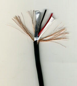 COURONNE DE 10 METRES DE CABLE AUDIO - DOUBLE BLINDAGE BI-CONDUCTEURS - Picture 1 of 2