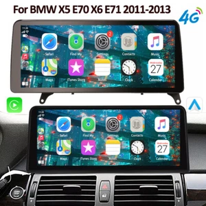 12.3" Car Stereo Android 13 Carplay SAT Head Unit For BMW X5 E70 X6 E71 CIC NAVI - Picture 1 of 18