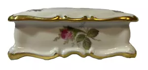 Vintage Rosenthal Pompadour Porzellan Schmuckset/Schmuckbox Gold Blumen Rose Deutschland - Bild 1 von 11