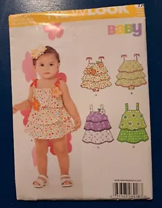 New Look Sewing Pattern 6218 Babies Girl's Dress Sunsuit Romper NB-Lg - Picture 1 of 4