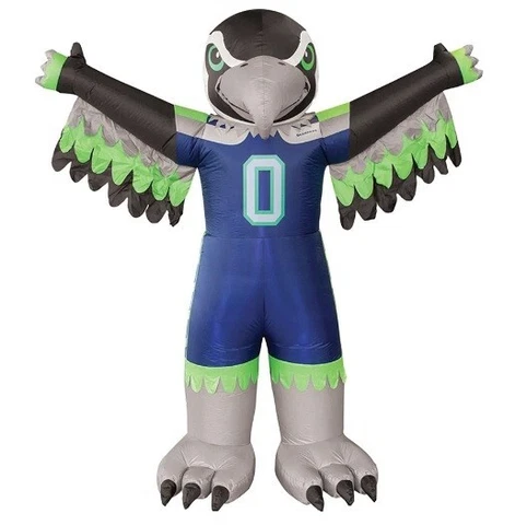 SEATTLE SEAHAWKS INFLATABLE MASCOT NFL 7 FEET TALL LED AIR BLOWN YARD DECOR Cover