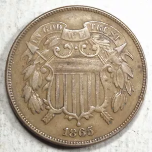 1865 Zwei Cent Stück, schlicht 5, sehr schön 0427-14 - Bild 1 von 2