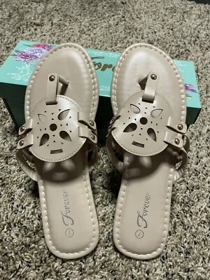 Sandalias para mujer Forever Cheerful-32 nude talla 7 nuevas en caja Foto 1 de 4