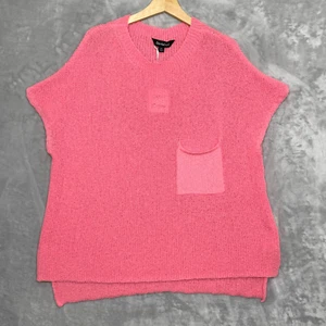 Davi & Dani Pullover Damen 1X Rosa Strick Kurzarm NEU Kastig Stehkragen - Bild 1 von 11