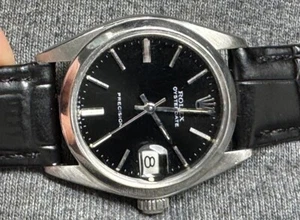 Rare 1982 Rolex Oysterdate Precision Ref 6466 ORIGINAL BLACK DIAL STAINLESS RUNS - Picture 1 of 20
