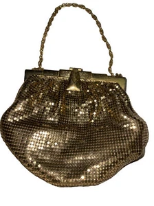 Vintage Whiting & Davis Art Deco Goldnetz Abendtasche Geldbörse Cocktail Classic - Bild 1 von 6