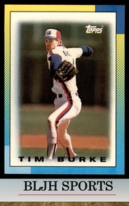 1990 Topps Major League Leaders Minis #61 Tim Burke  Montreal Expos