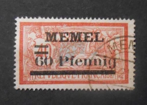 MEMEL Litauen Klaipeda 1921 "F. France SVR " 60pf auf 40c GEBRAUCHT Mic.36 - Bild 1 von 1