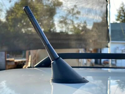 Barra de mástil de antena de aluminio negro corto de 4 pulgadas AM/FM para VW PASSAT 1990-2005 nueva Foto 1 de 4