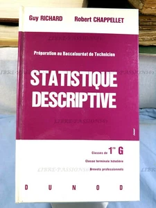 STATISTIQUE DESCRIPTIVE, GUY RICHARD, ROBERT CHAPPELLET, ÉDITIONS DUNOD, 1970 - Imagen 1 de 12