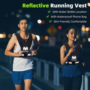 Chaleco reflectante para correr WEST BIKING soporte para teléfono botella de agua bolsa chaleco de ciclismo - Imagen 1 de 21
