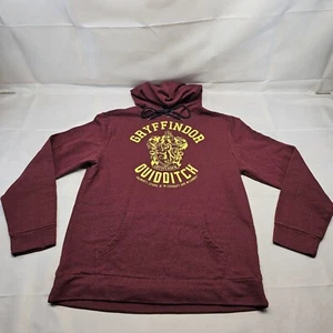 harry potter gryffindor Hoodie Size Large Quidditch Burgundy - Picture 1 of 7