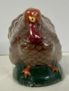 Vela de pavo de acción de gracias vintage 3,5" nueva en embalaje temporada de otoño - Imagen 1 de 7