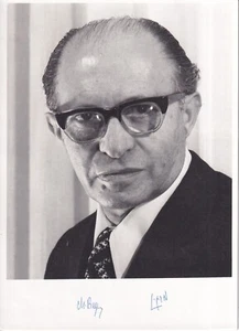 Menachem Begin - Min.-Präsident Israel - Friedensnobelpreis - original signiert - Bild 1 von 3
