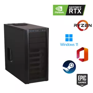 Gaming PC | RTX 3050 - Ryzen 3 - 16GB DDR4 - SSD & HDD | Win 11 - Gaming Ready - Picture 1 of 5