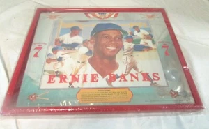 Seagram's 7 MLB Chicago Cubs Ernie Banks Mirrored Sign, New - Picture 1 of 7