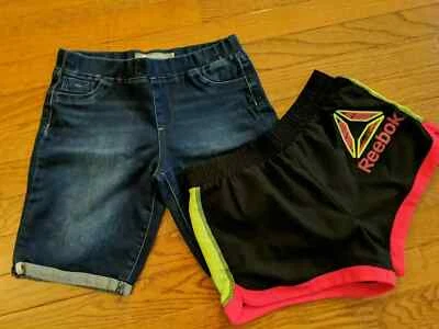 Pantalones Cortos Atléticos Reebok Niña XL/Tractr Pull on Denim Talla 14 Usados Foto 1 de 4