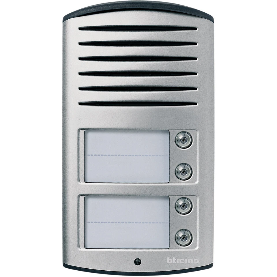 BTICINO 342941 PULSANTIERA AUDIO 2 FILI - 4 TASTI CHIAMATA - ALLUMINIO IP54 IK07 - Immagine 1 di 1