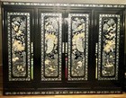Vintage Korean Black Lacquer and Mother Of Pearl Wardrobe - Asian Furniture