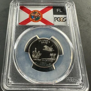 2004-S 25C Florida, CLAD PROOF State Quarter, PCGS PR70 DCAM (85142) - Picture 1 of 2