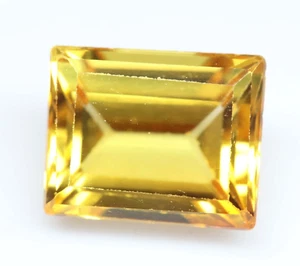 Piedra preciosa suelta natural rara naranja corte cuadrado certificada 4,35 quilates 9x4 mm - Imagen 1 de 9