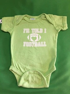 American Football "I'm Told I Love Football" Bodysuit/Vest Infant 6 Months - Picture 1 of 3