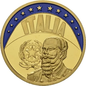 EUROPE ECU SERIES ITALY ITALIA GILDED PROOF LIKE GILT MEDAL 1997 #ME240 - Picture 1 of 2