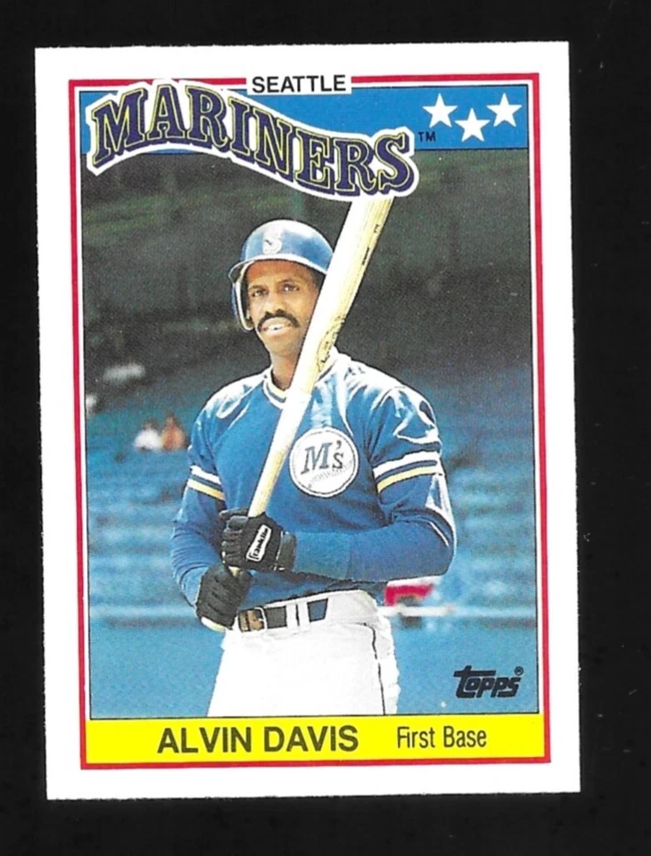 1988 Topps UK Minis Seattle Mariners Baseball Card #17 Alvin Davis - Image 1 of 1