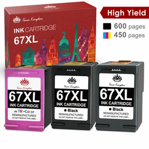 Cartucho de tinta 67XL compatible para HP Deskjet 2752 2755 ENVY Pro 6052 6055 6455 - Imagen 1 de 10