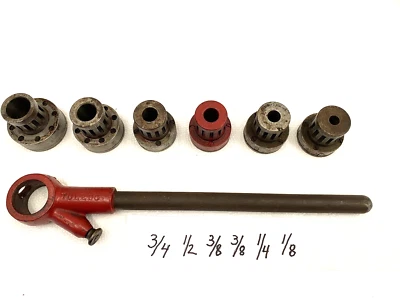 Vintage Toledo Pipe Ratcheting Threader Set TAP & DIE 1/8"-3/4" - Image 1 of 4
