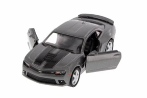 Kinsmart 5" 2014 Chevy Chevrolet Camaro Stripe Diecast Model Toy Car 1:38 Grey - Picture 1 of 4