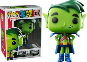 FUNKO POP TELEVISION TEEN TITANS GO #337 BEAST BOY as MARTIAN MANHUNTER VINYL💛 - Foto 1 di 11