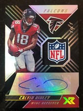 2018 Panini XR Calvin Ridley Rookie Patch Auto Laundry Tag NFL SHIELD One Of 1/1