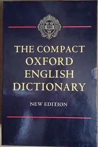 The Compact Oxford English Dictionary With Magnifying Glass 1991 (Complete text) - Picture 1 of 2