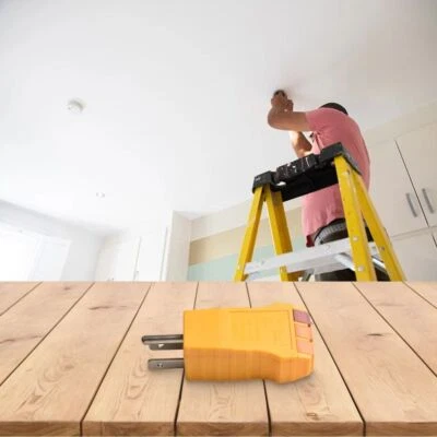 Yellow Outlet Tester Plastic Receptacle Tester New Plug Security Test - image 1 of 4