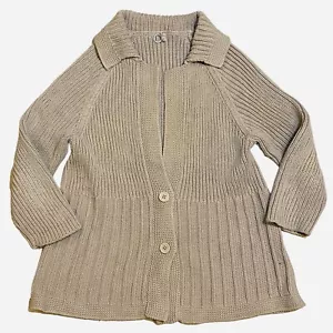 One Girl Who Strickjacke Grobstrick Pullover taupe hellbraun Damen Gr. M - Bild 1 von 12